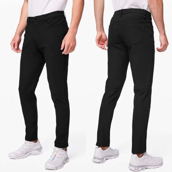 Lululemon Men's ABC Pant Slim Warpstreme In Black Size 30 Business Casual Dressy